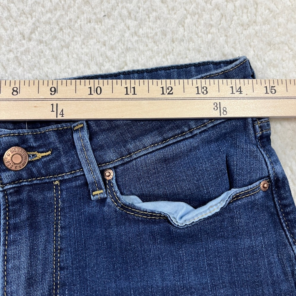 Signature by Levi Strauss Women 10L Blue Mid Rise Bootcut Jeans Stretch - Picture 4 of 10